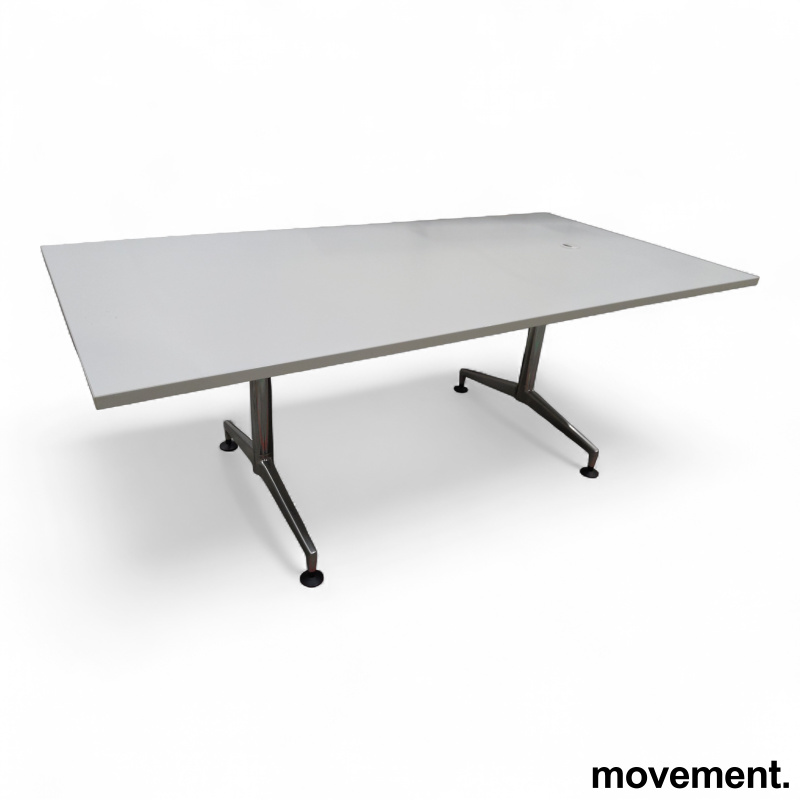 Møtebord 200x100cm Hvit laminat, - 2 / 2