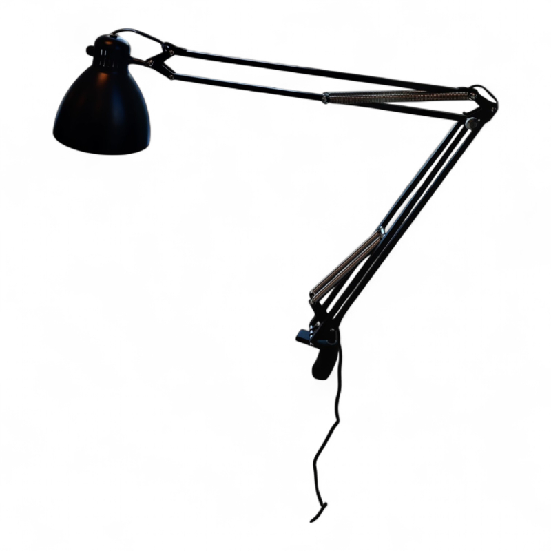 L-1 LED med bordklemme Sort, Pent