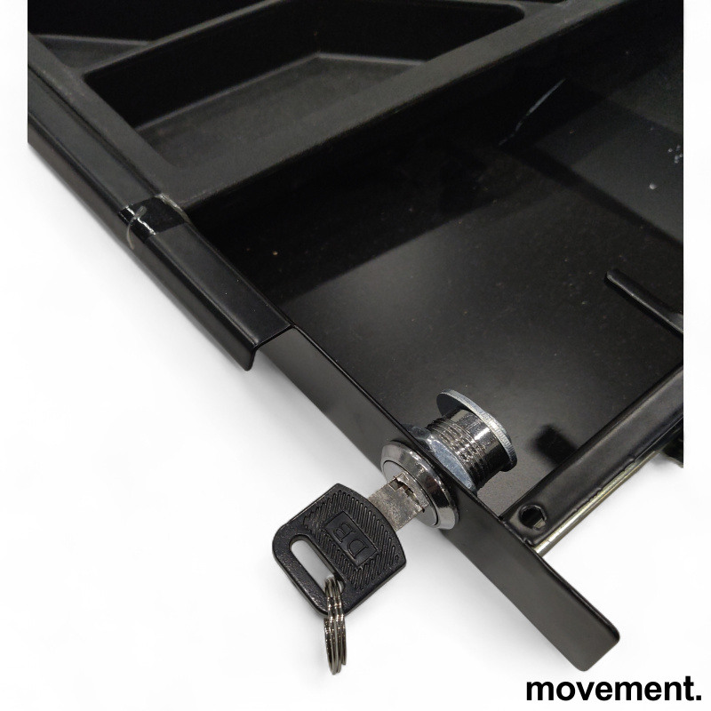 Uttrekkskuff i metall 85cm Sort, - 2 / 3