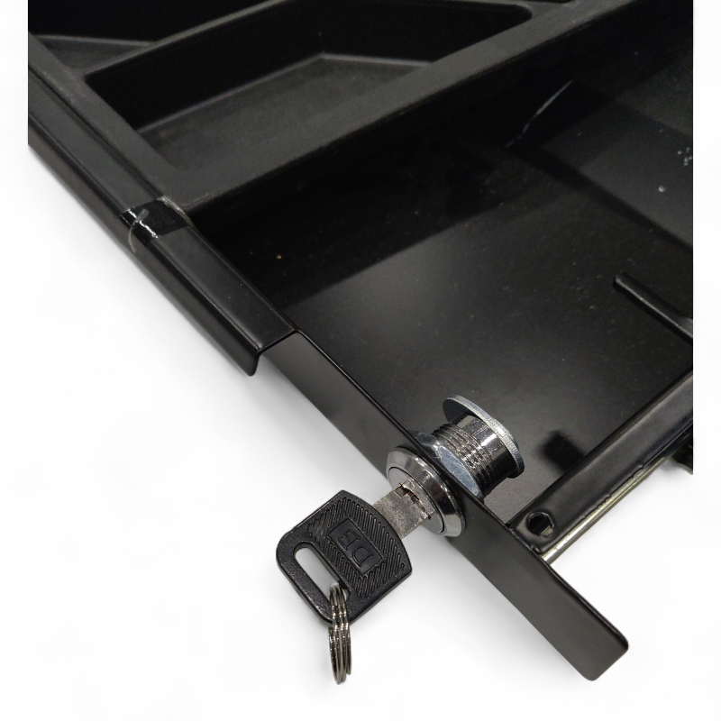 Uttrekkskuff i metall 85cm Sort,