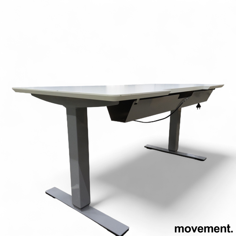 Delta 140x70cm Hvit laminat grått - 3 / 3