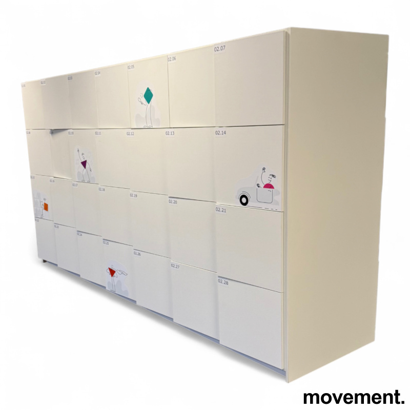 Lukeskap 56 luker, RFID Hvit - 2 / 3