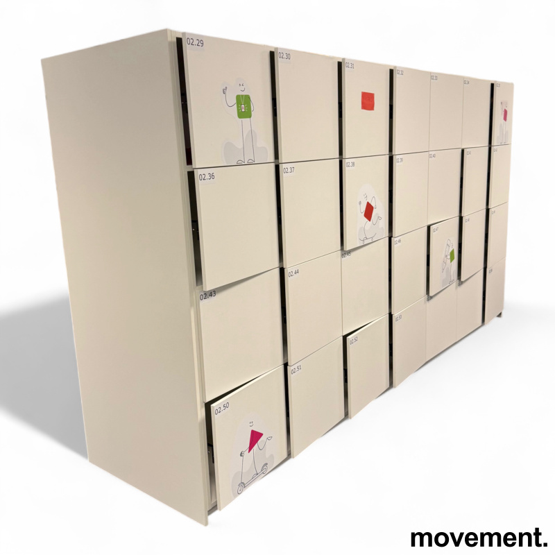 Lukeskap 56 luker, RFID Hvit - 1 / 3