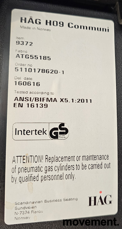 H09 Comm 9372 uten armlene Mørkt - 4 / 4