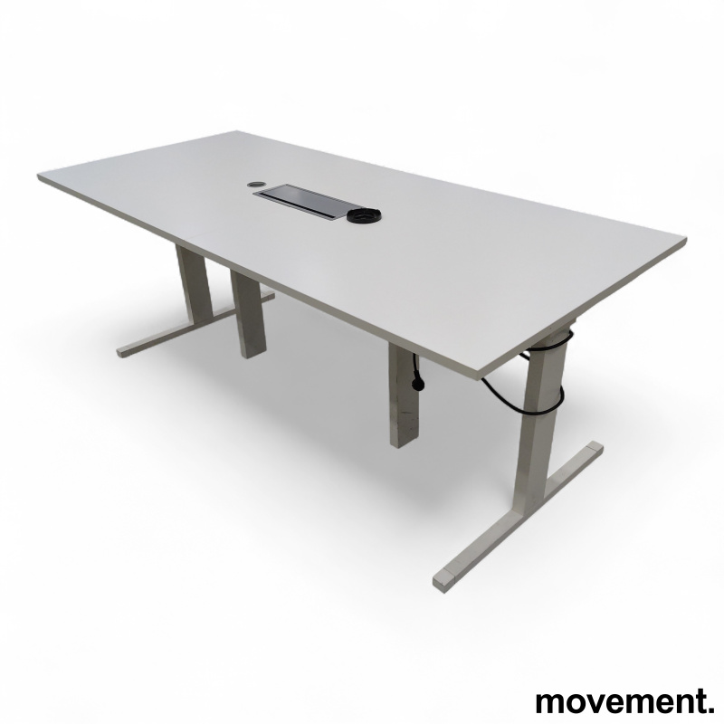 Møtebord 200x90cm Hvit laminat, - 2 / 4