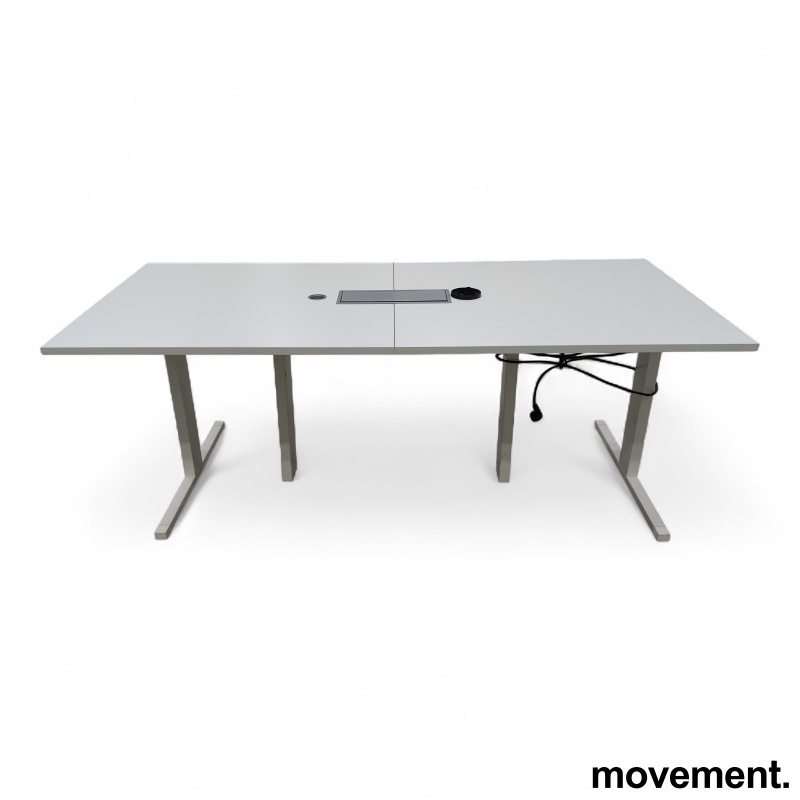 Møtebord 200x90cm Hvit laminat, - 1 / 4