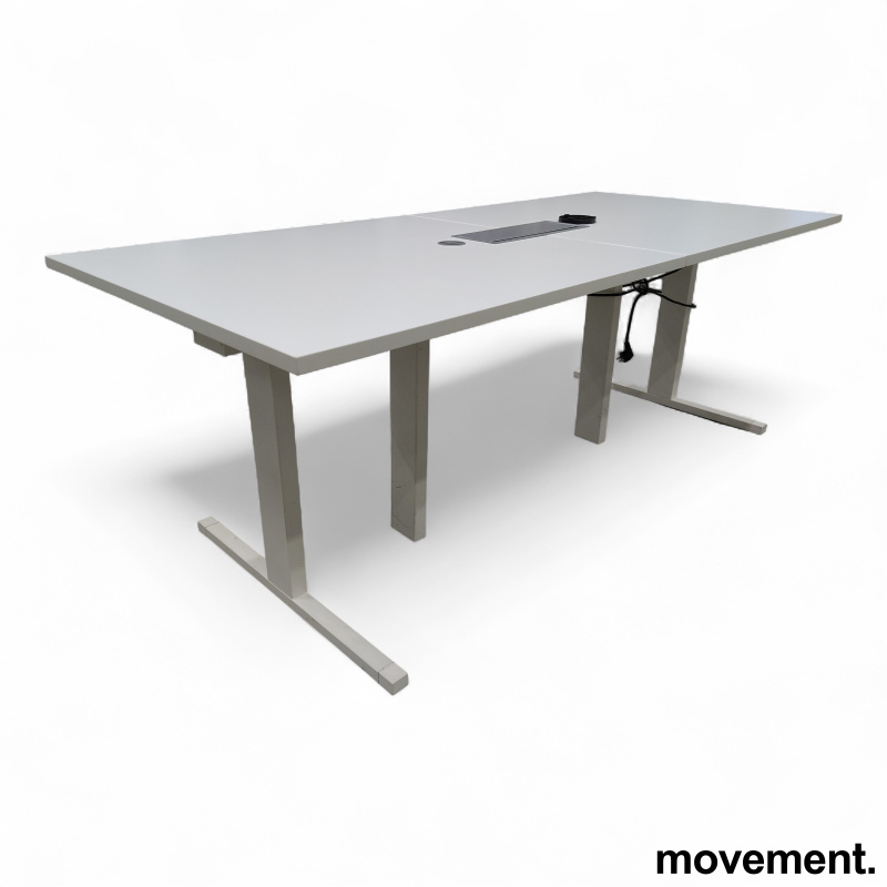 Møtebord 200x90cm Hvit laminat, - 3 / 4