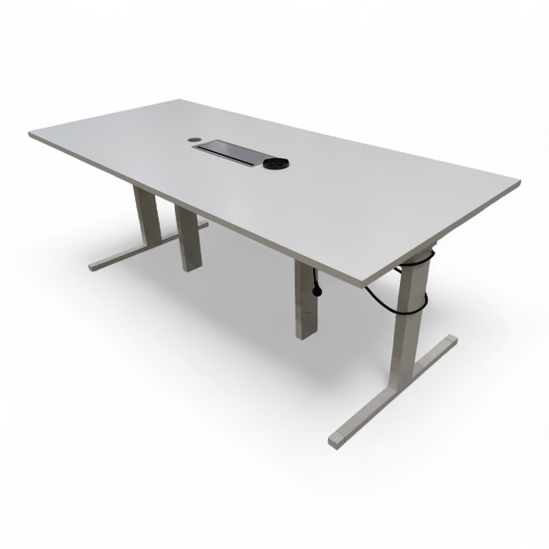 Møtebord 200x90cm Hvit laminat,