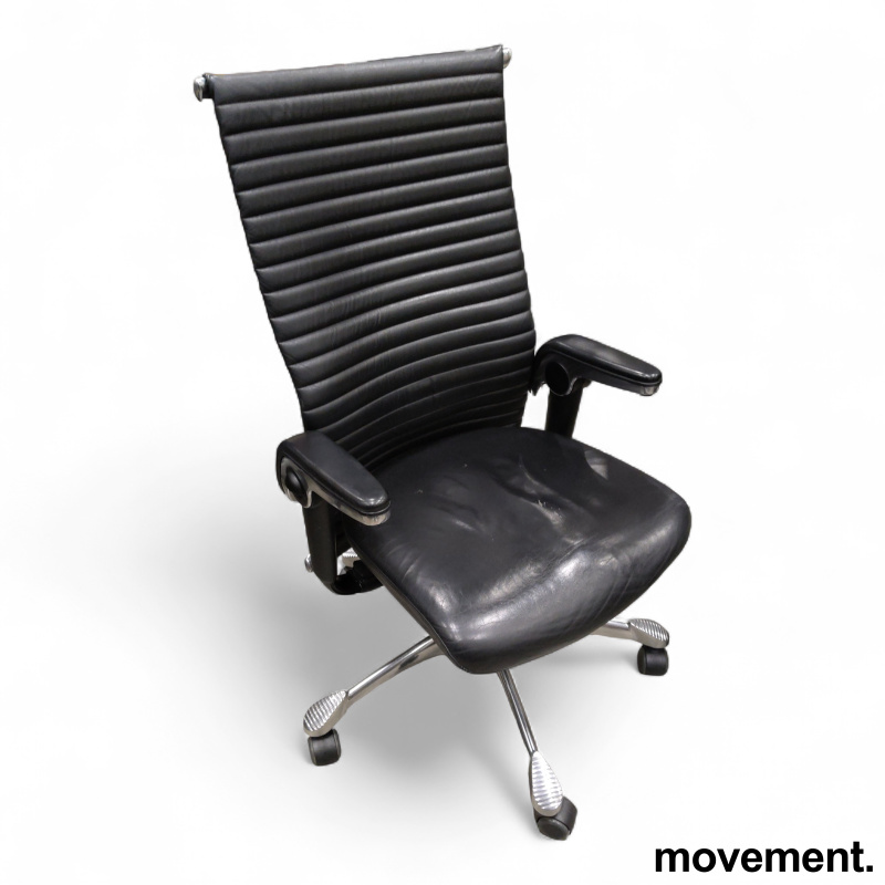 H09 Executive 9320 Sort skinn, - 1 / 2