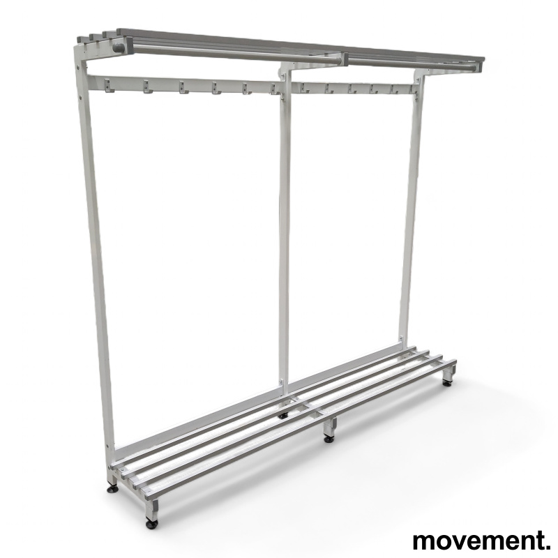 Garderobestativ 200cm bredde Hvit,