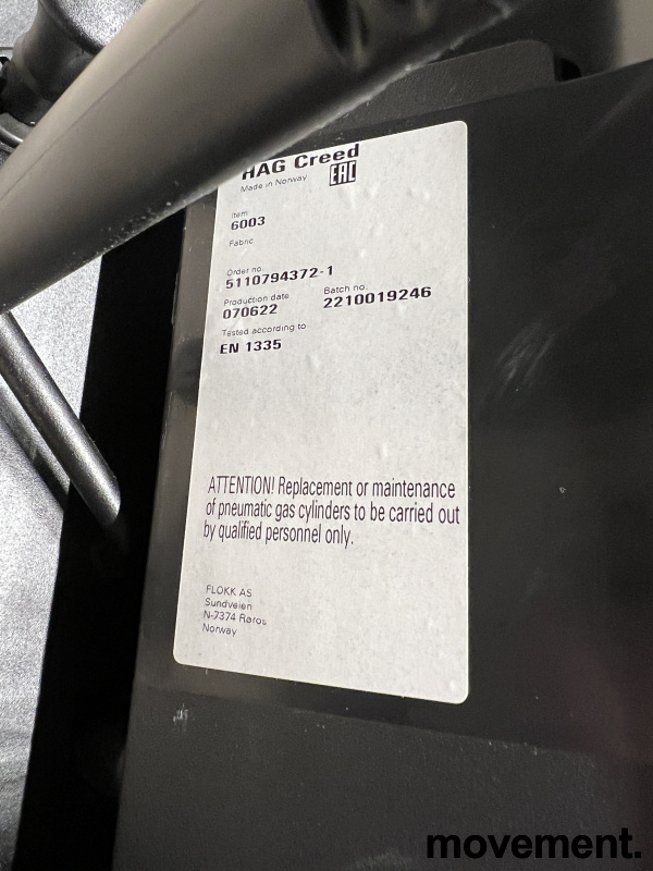 Creed 6003, swingback armlene Sort - 3 / 3