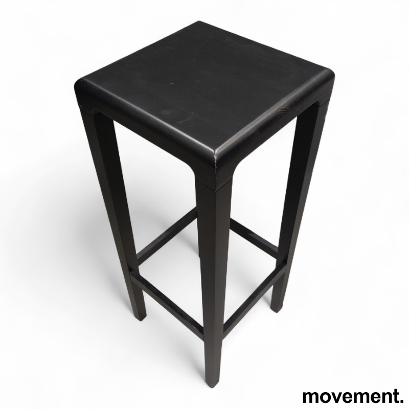 Rioja barstol 80cm Sortlakkert bøk, - 2 / 3