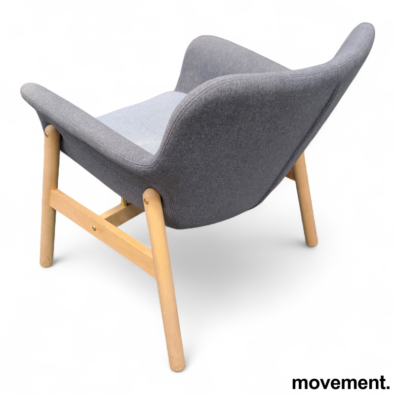 Vedbo Mørk grå, pute i blågrå, ben - 2 / 2