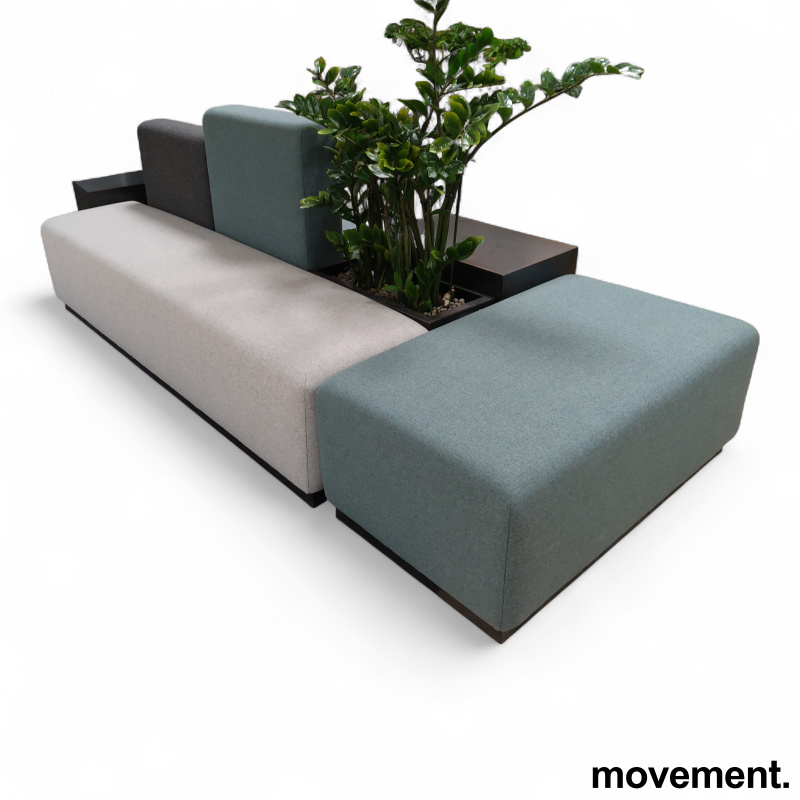 Loungemøbel med plantekasse Grått - 1 / 3