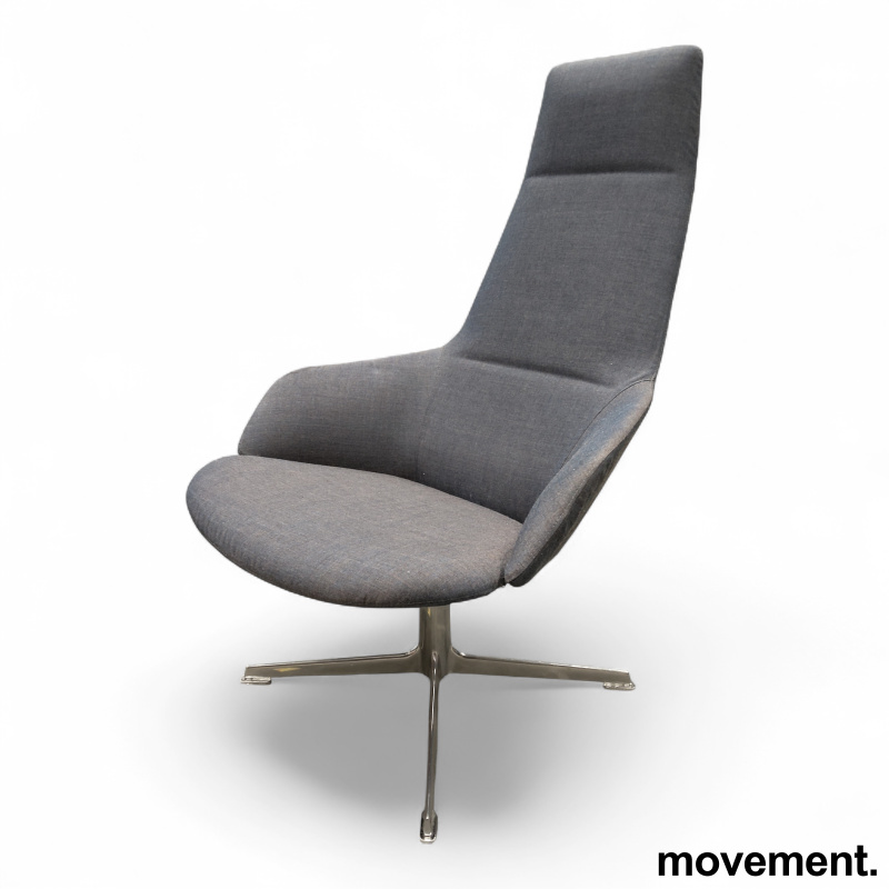 Aston lounge chair Blågrått stoff - 1 / 3