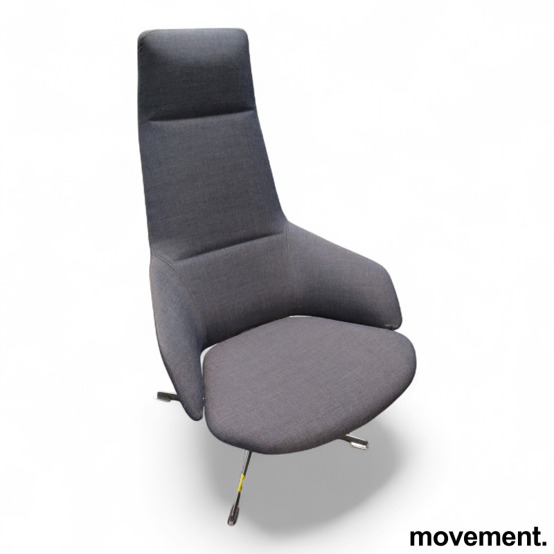 Aston lounge chair Blågrått stoff - 2 / 3