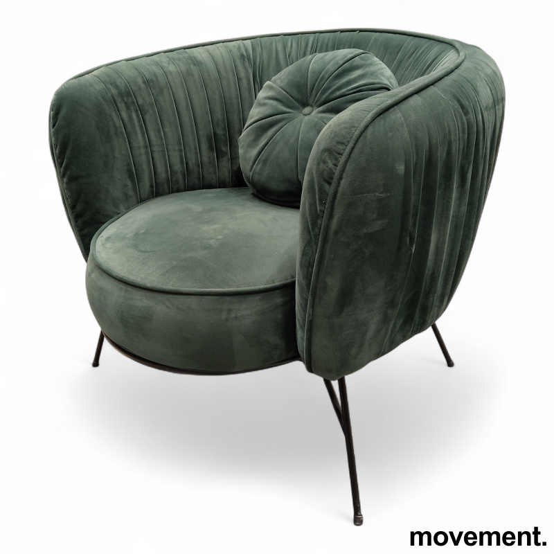 Charleston Grønnt velour stoff, - 2 / 2