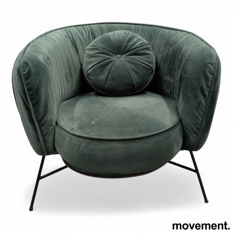 Charleston Grønnt velour stoff, - 1 / 2