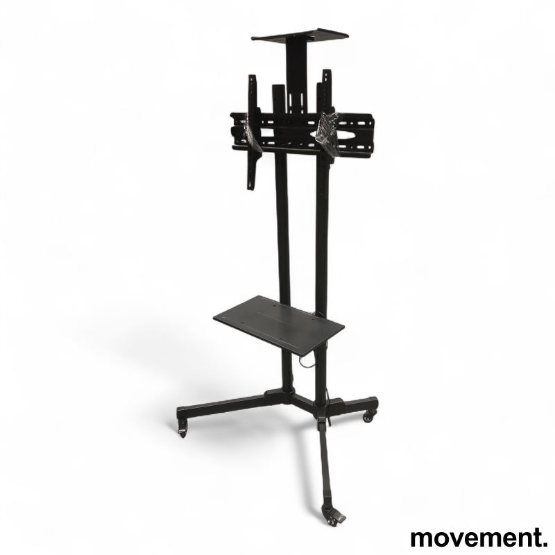 Skjermstativ på hjul Sort, Pent - 1 / 2