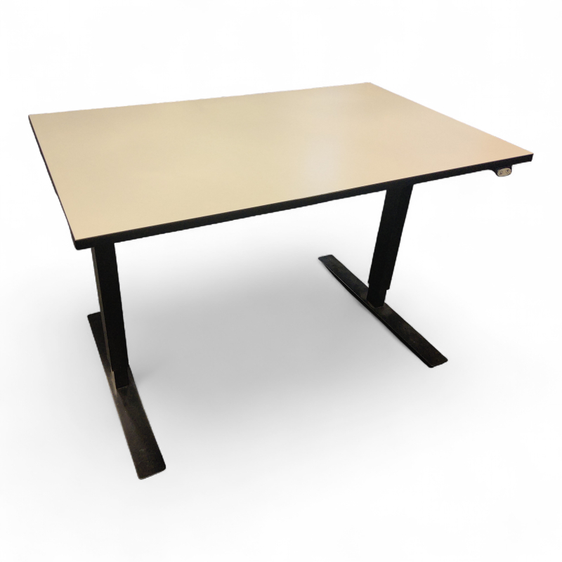 Hev senk 120x75cm Hvit laminat sort