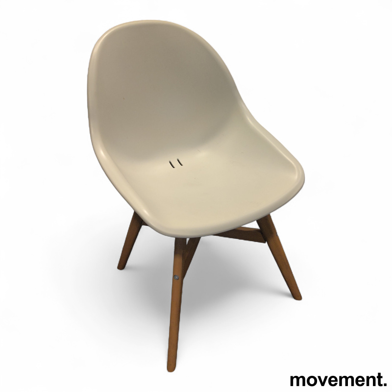 Fanbyn Hvit plast ben i tre, Pent - 1 / 2