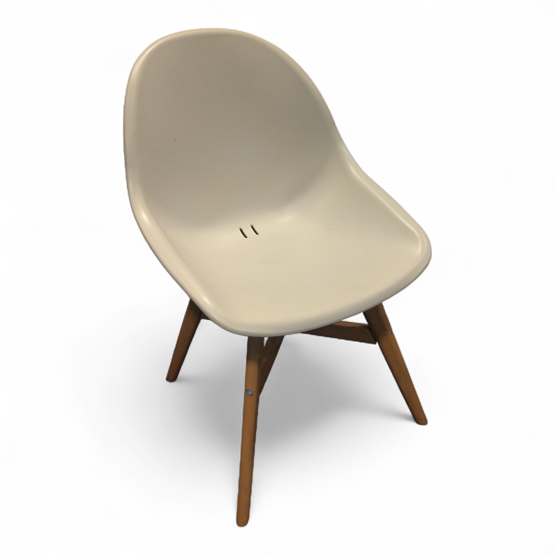 Fanbyn Hvit plast ben i tre, Pent