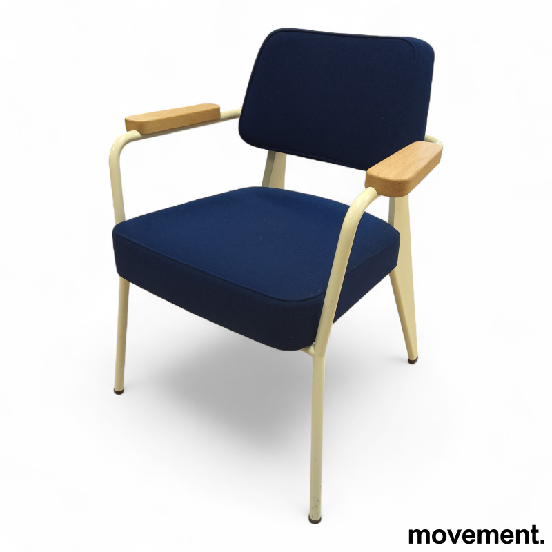  Fauteuil Direction Blått ullstoff, - 1 / 3