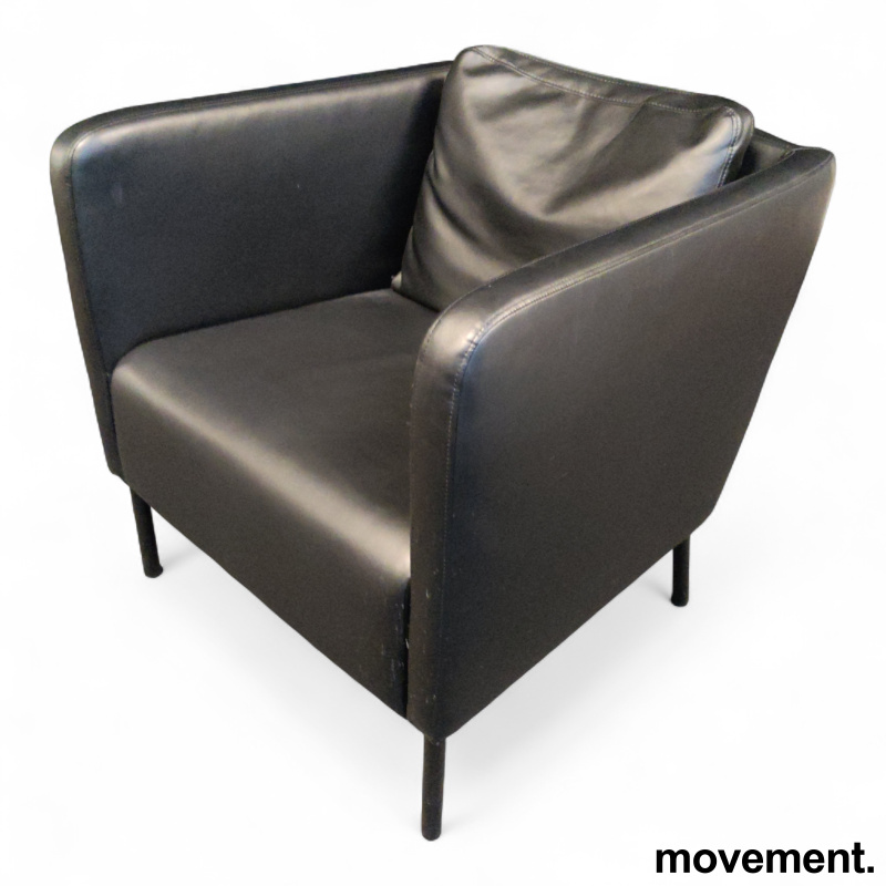 Ekerö lenestol Sort skinn, Pent - 1 / 2