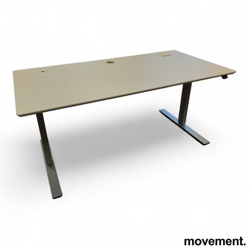 Delta 160x80cm Hvit laminat, grått - 1 / 3