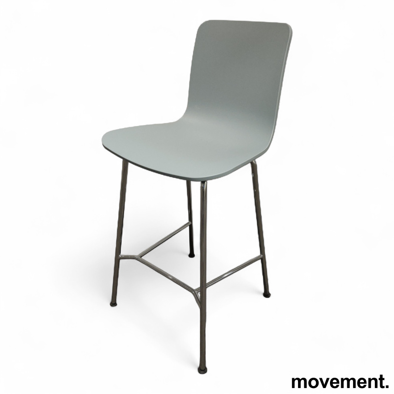 Hal barstol 68cm Isblå, ben i krom, - 1 / 3