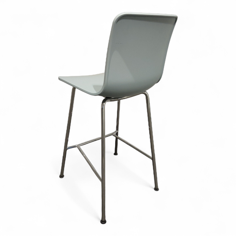 Hal barstol 68cm Isblå, ben i krom,