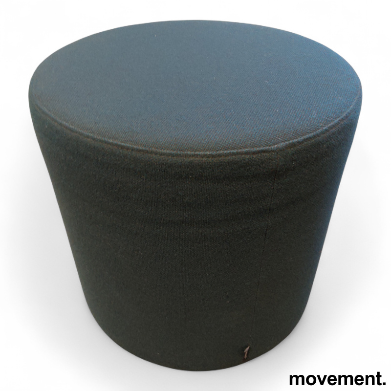 Visiona puff Ø42 Petrolblått stoff, - 1 / 2