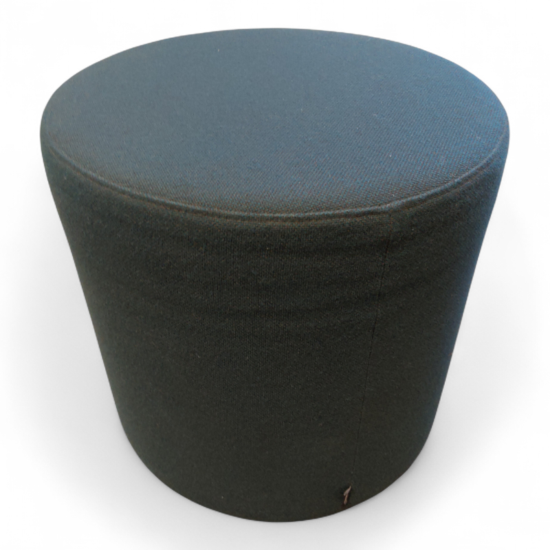 Visiona puff Ø42 Petrolblått stoff,