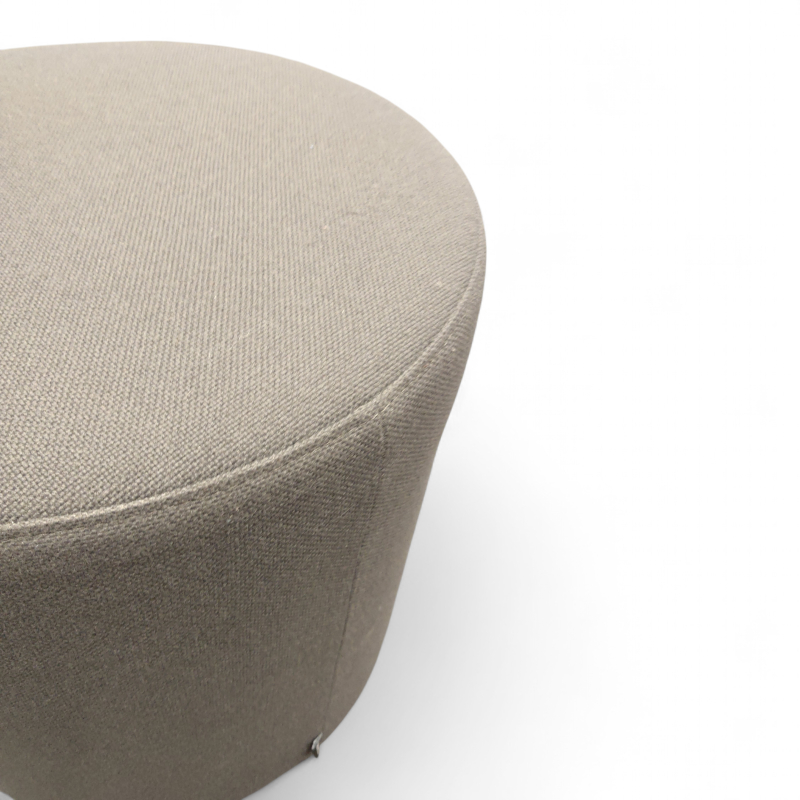 Visiona puff Ø42 Mørkt grått stoff,