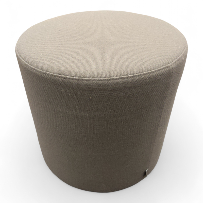 Visiona puff Ø42 Mørkt grått stoff,