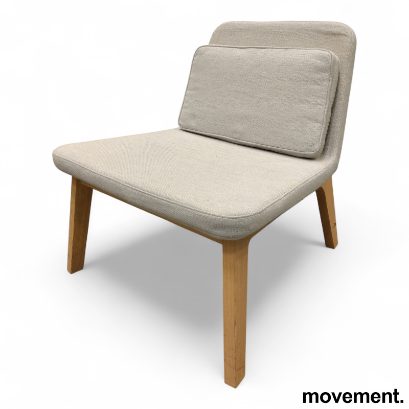 Lean loungestol Lyst grått stoff, - 2 / 3