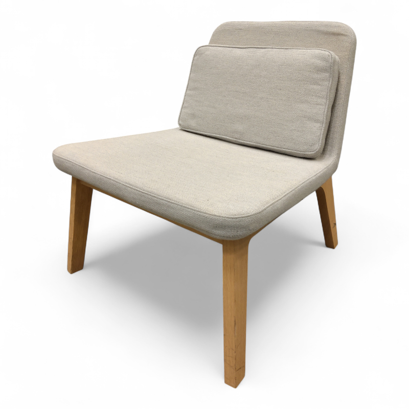 Lean loungestol Lyst grått stoff,