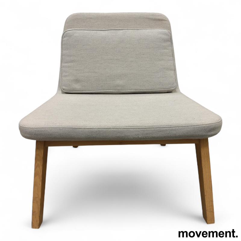 Lean loungestol Lyst grått stoff, - 1 / 3