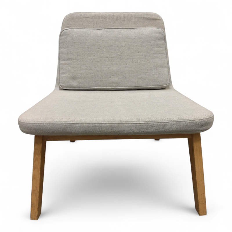 Lean loungestol Lyst grått stoff,