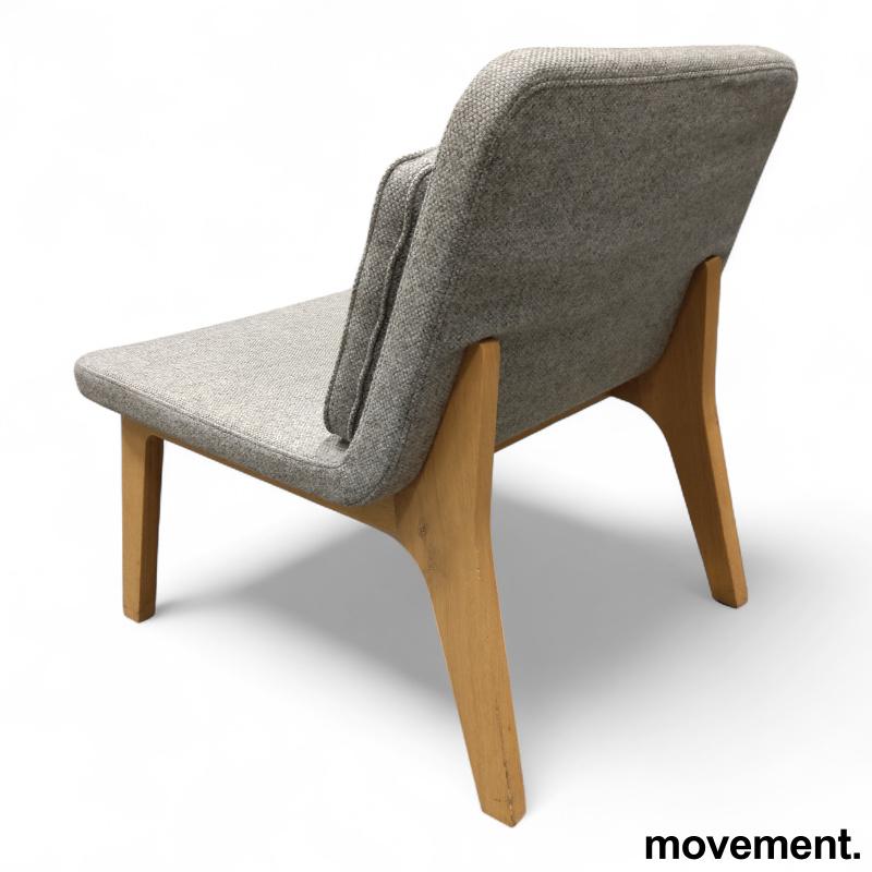 Lean loungestol Grått stoff, ben i - 3 / 3