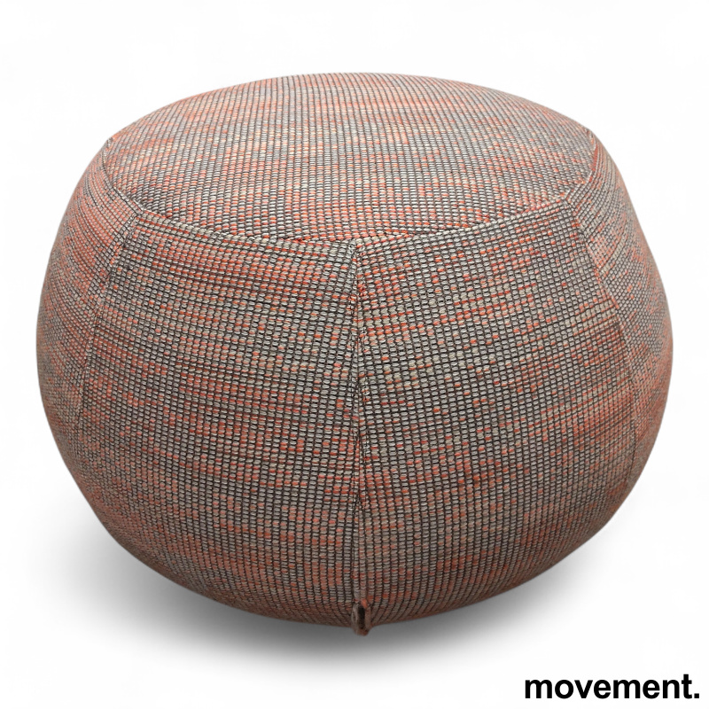 Pix puff Ø=67cm Rødtmønstret stoff,