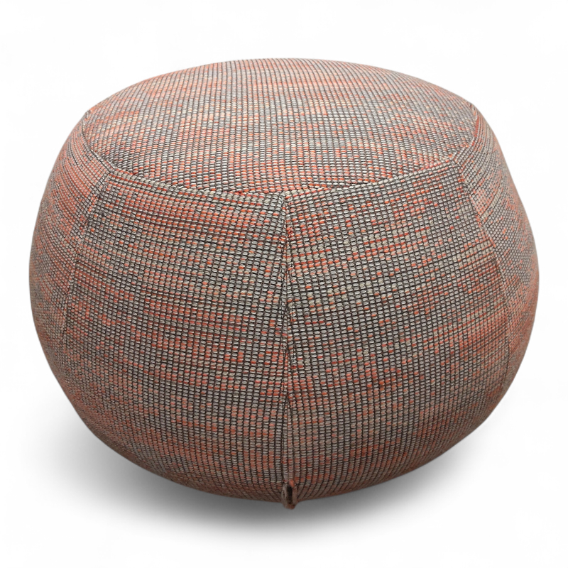 Pix puff Ø=67cm Rødtmønstret stoff,