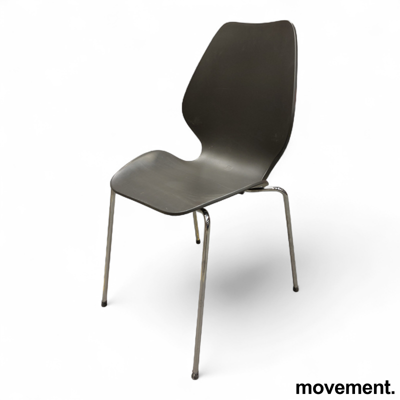 City plast, 4 ben Mørk grå plast, - 1 / 2