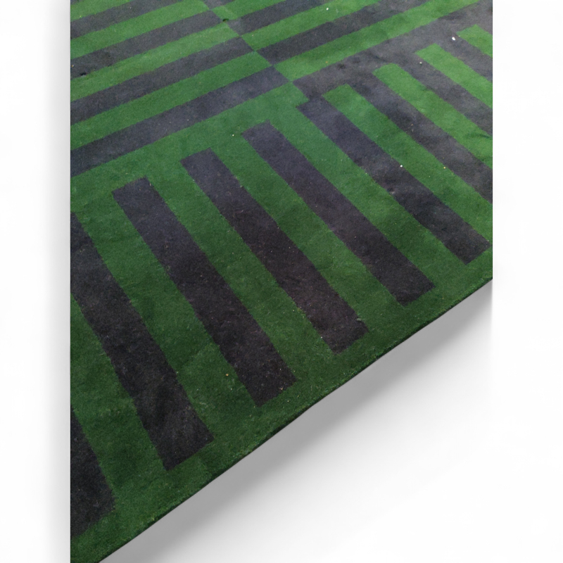 Stripe 300x250cm Grønn/mørk blå,
