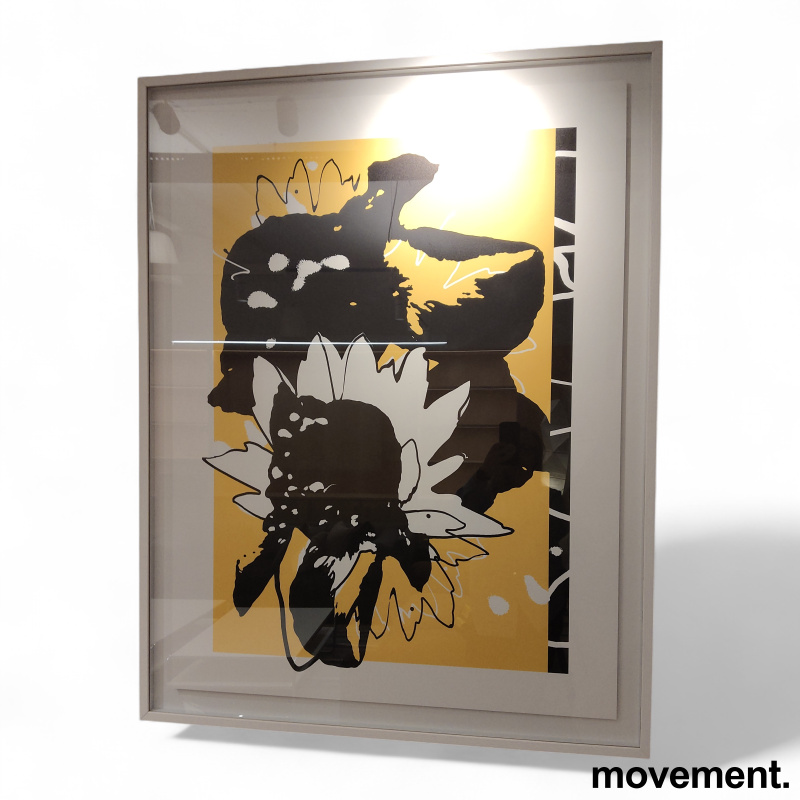 Bilde 103x131cm Gul sort hvit, Pent - 1 / 3