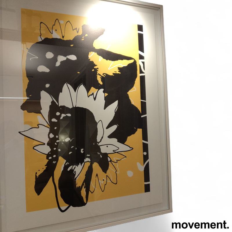 Bilde 103x131cm Gul sort hvit, Pent - 2 / 3