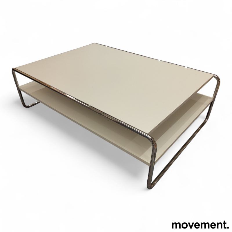 B20 B/1 sofabord Hvit, ben i krom, - 2 / 2