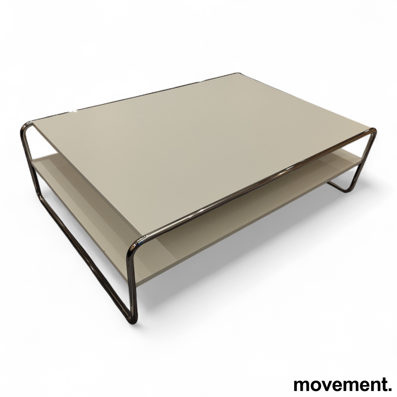 B20 B/1 sofabord Hvit, ben i krom, - 1 / 2