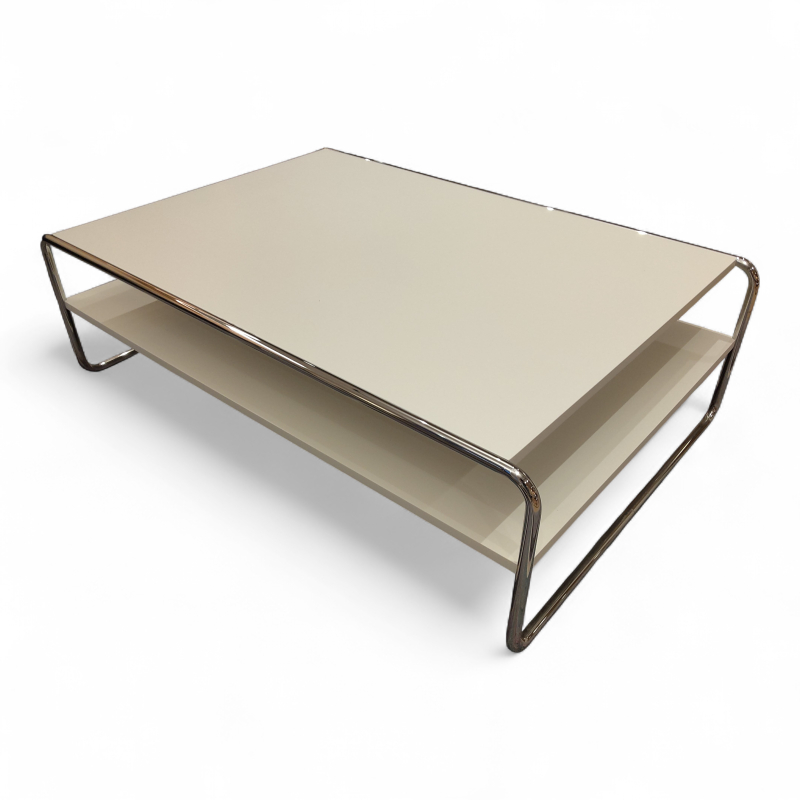 B20 B/1 sofabord Hvit, ben i krom,