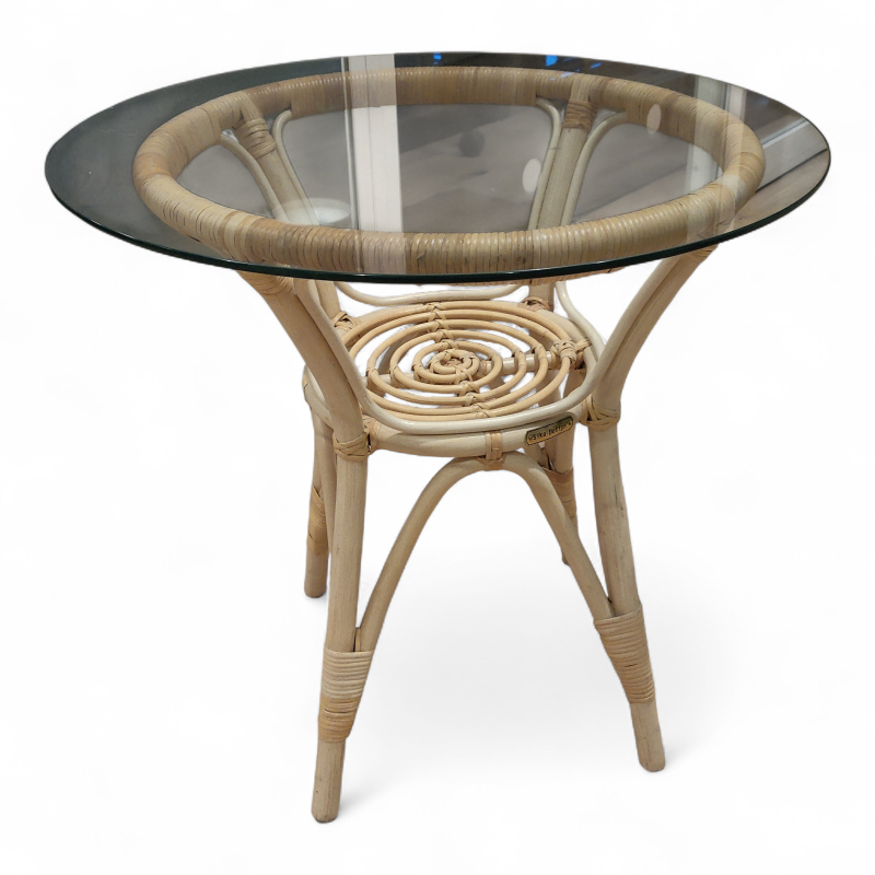 Tony Ø=60cm Rotting med glassplate,